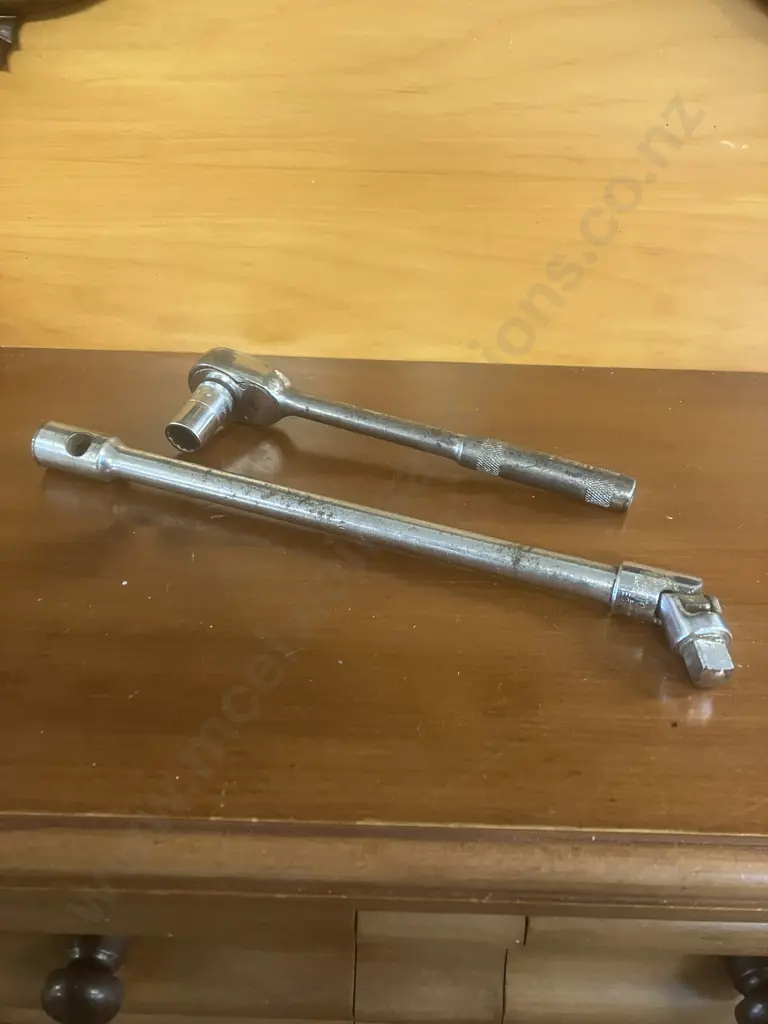 Vintage Britool 1/2” Drive E74 /40T Ratchet, E98 Drive Extension, E91 Swivel Adapter & AF19/32 Socket -  Made in England Image 1++