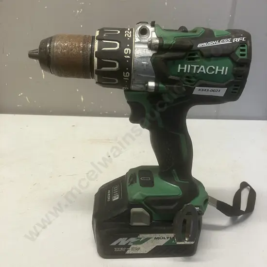 Hitachi 18V Brushless Impact Driver Drill DV18DBL2 With Hikoki Battery BSL36B18 Multivolt 18/36V (4/8Ah) - No Charger