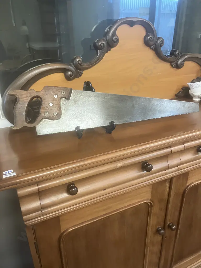 Vintage Disston 'Henry Disston & Sons' Philadelphia D-12 Panel Saw With Acid Etched Blade Image 1++