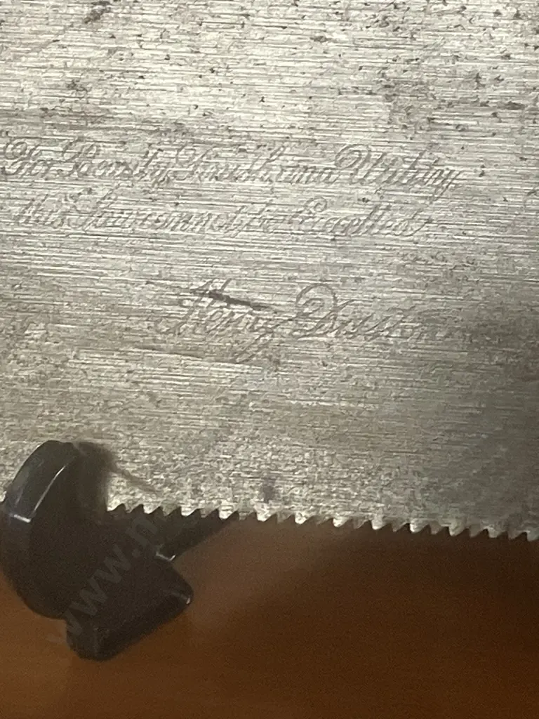 Vintage Disston 'Henry Disston & Sons' Philadelphia D-12 Panel Saw With Acid Etched Blade Image 1++