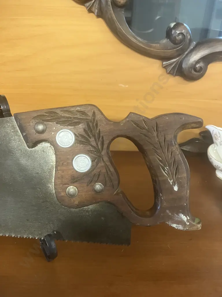 Vintage Disston 'Henry Disston & Sons' Philadelphia D-12 Panel Saw With Acid Etched Blade Image 1++