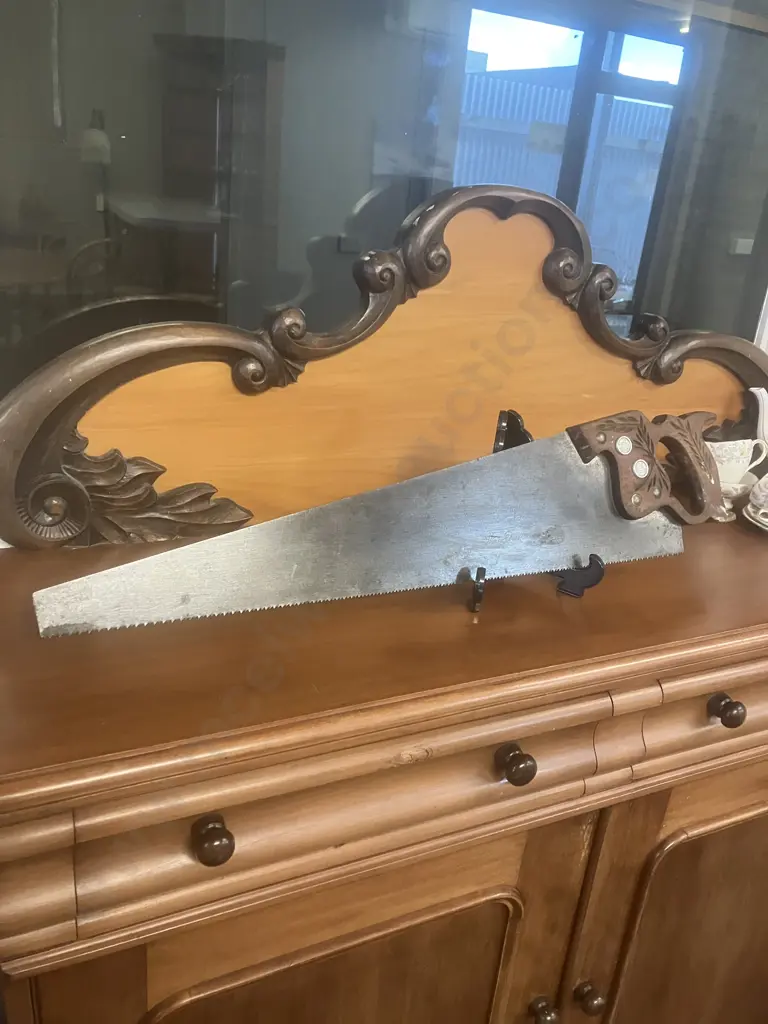 Vintage Disston 'Henry Disston & Sons' Philadelphia D-12 Panel Saw With Acid Etched Blade Image 1++