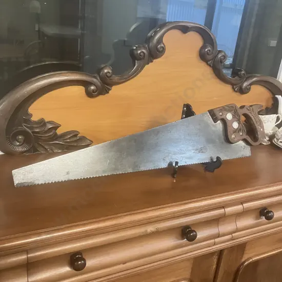 Vintage Disston 'Henry Disston & Sons' Philadelphia D-12 Panel Saw With Acid Etched Blade