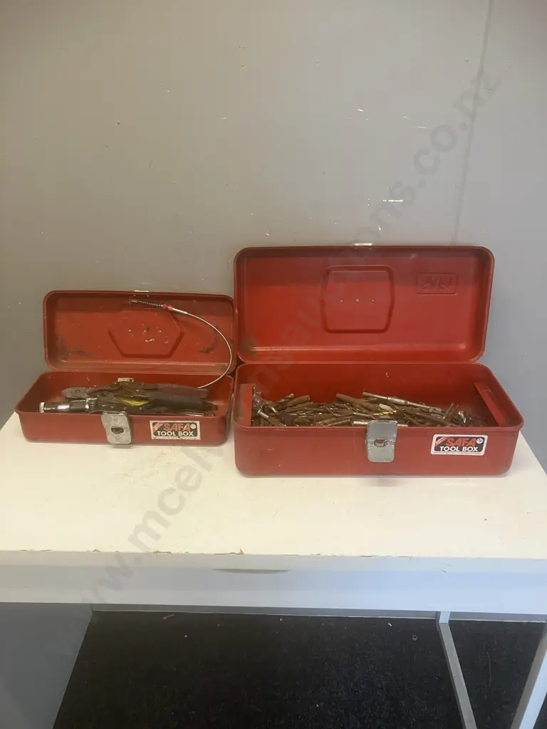Safa Metal Toolboxes x 2 - Tools, Punches Etc Image 1++