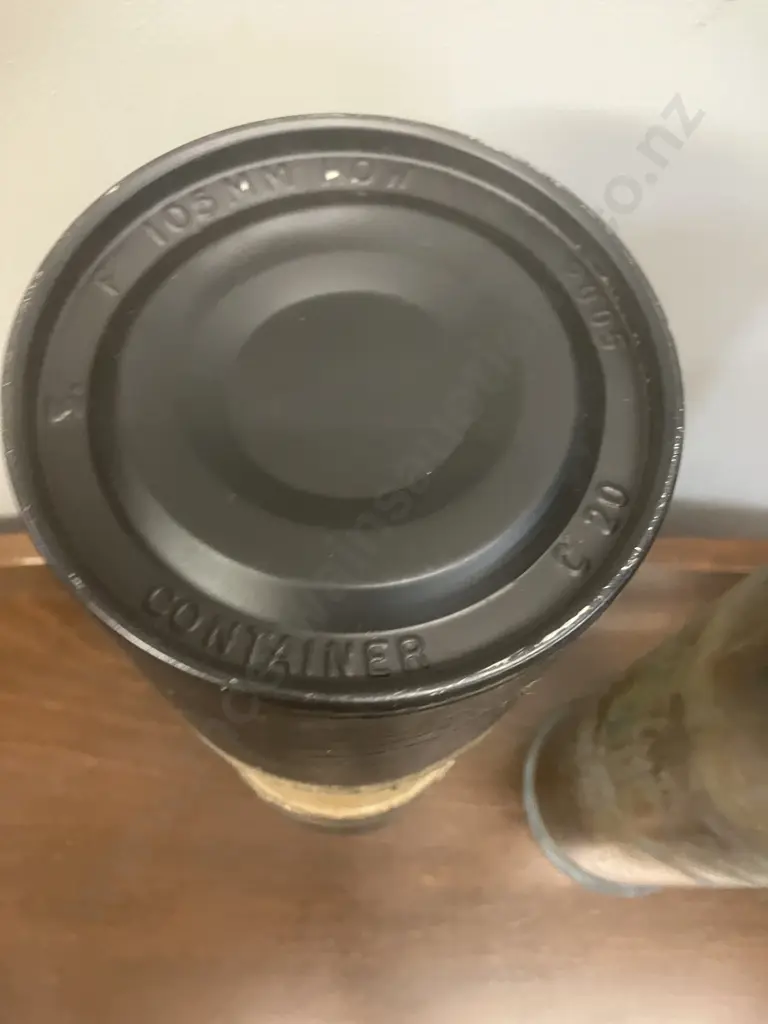 105mm M14 Brass Cartridge Case (37 x 12cm) With Cardboard Storage Tube Image 1++