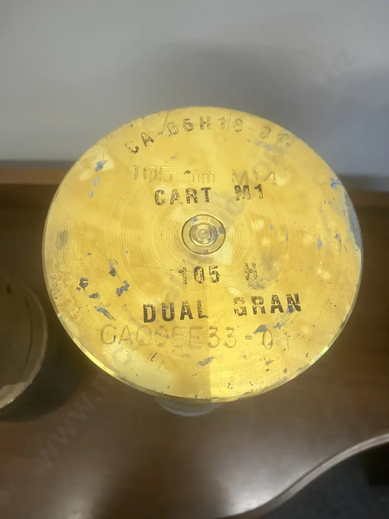 105mm M14 Brass Cartridge Case (37 x 12cm) With Cardboard Storage Tube Image 1++
