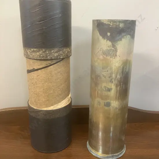 105mm M14 Brass Cartridge Case (37 x 12cm) With Cardboard Storage Tube