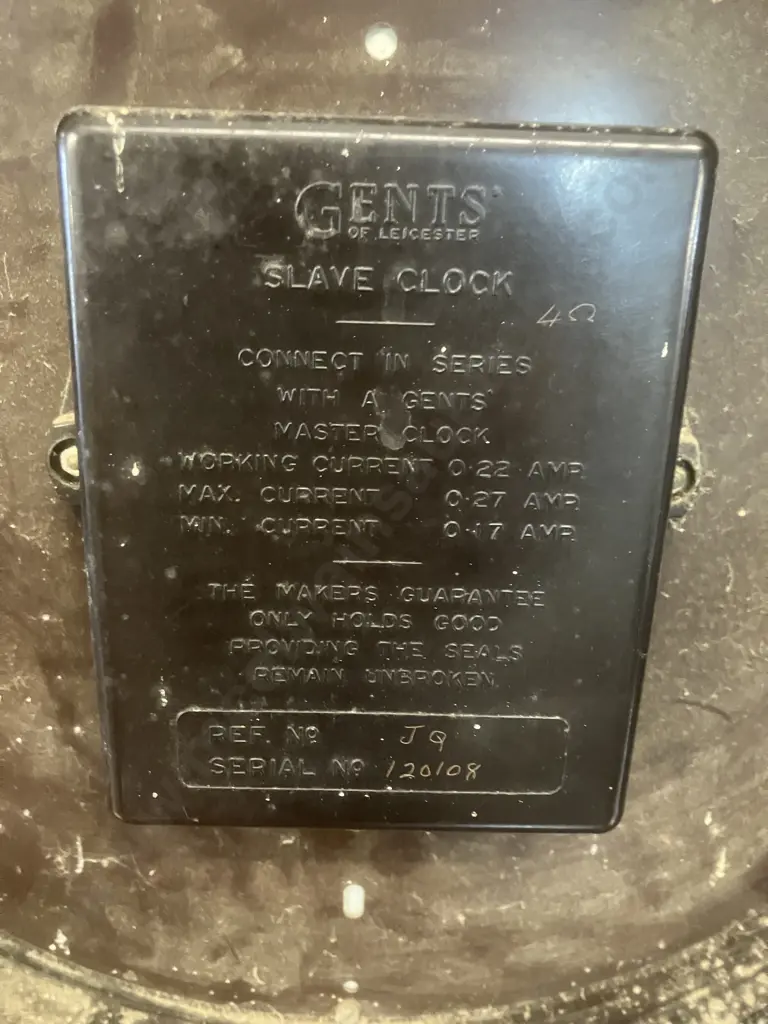 Vintage Brown Bakelite Wall Slave Clock by Gents of Leicester (EX NZ Post). c1950s Image 1++