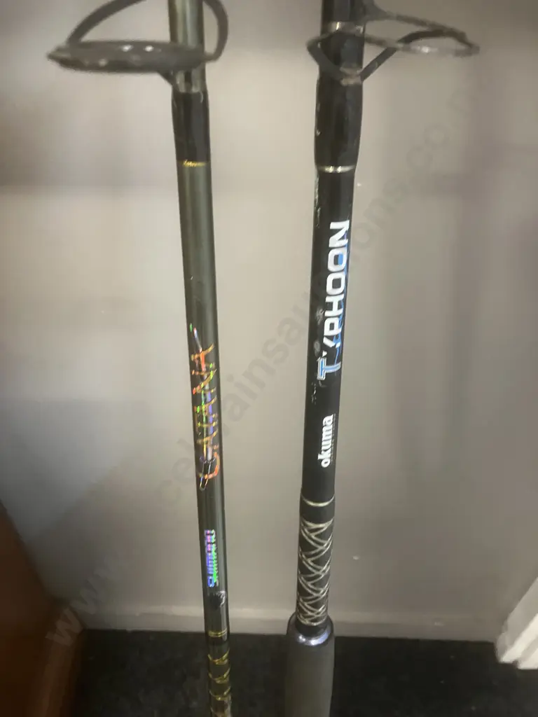 Okuma Typhoon 6' 6" 6-8Kg  & Shimano Catana Snapper 6-8Kg Rods (Ends Damaged) Image 1++