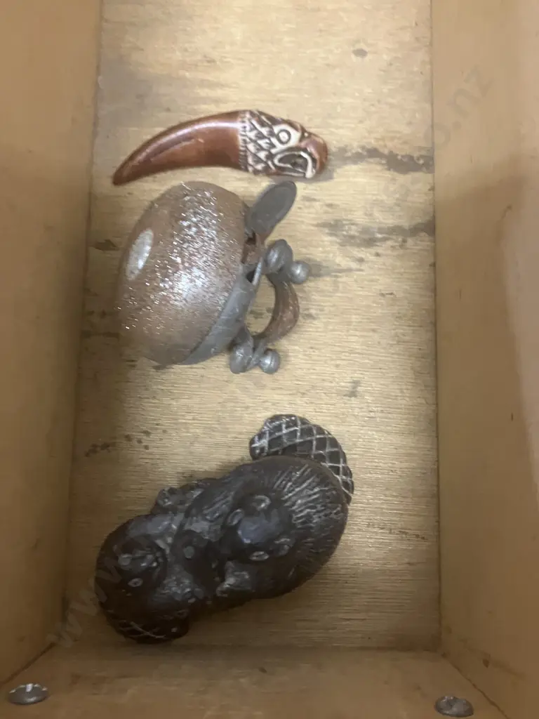 Wooden Case, Padlocks & Keys, Cards, Coin, Door Stop Etc Image 1++