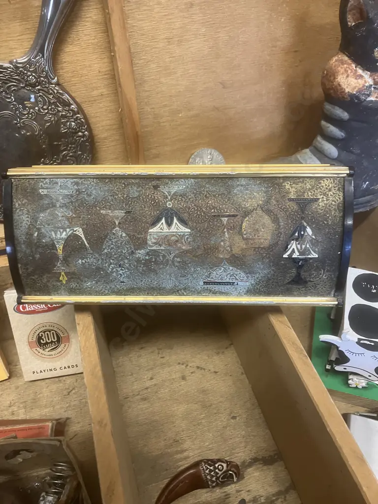 Wooden Case, Padlocks & Keys, Cards, Coin, Door Stop Etc Image 1++