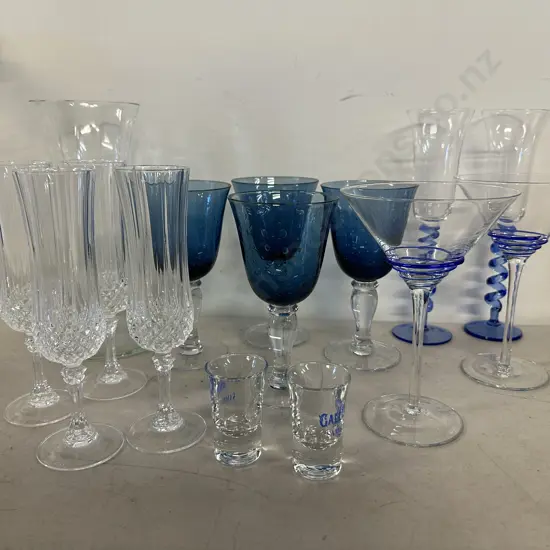 Selection of Glassware Including Wine Glasses, Vase Etc