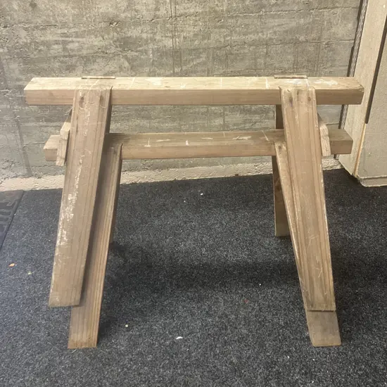 Pair of Wooden Sawhorses