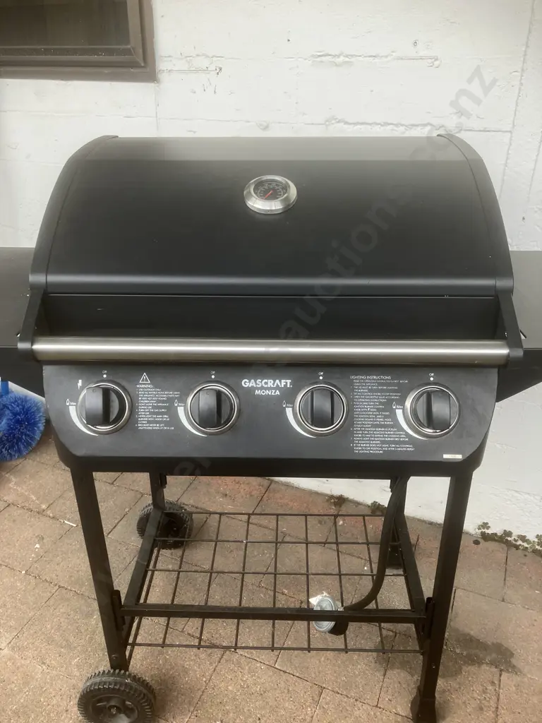 Gascraft Monza BBQ Grill 4 Burner With A Gas Bottle & Cover Image 1++