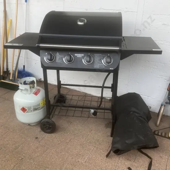 Gascraft Monza BBQ Grill 4 Burner With A Gas Bottle & Cover