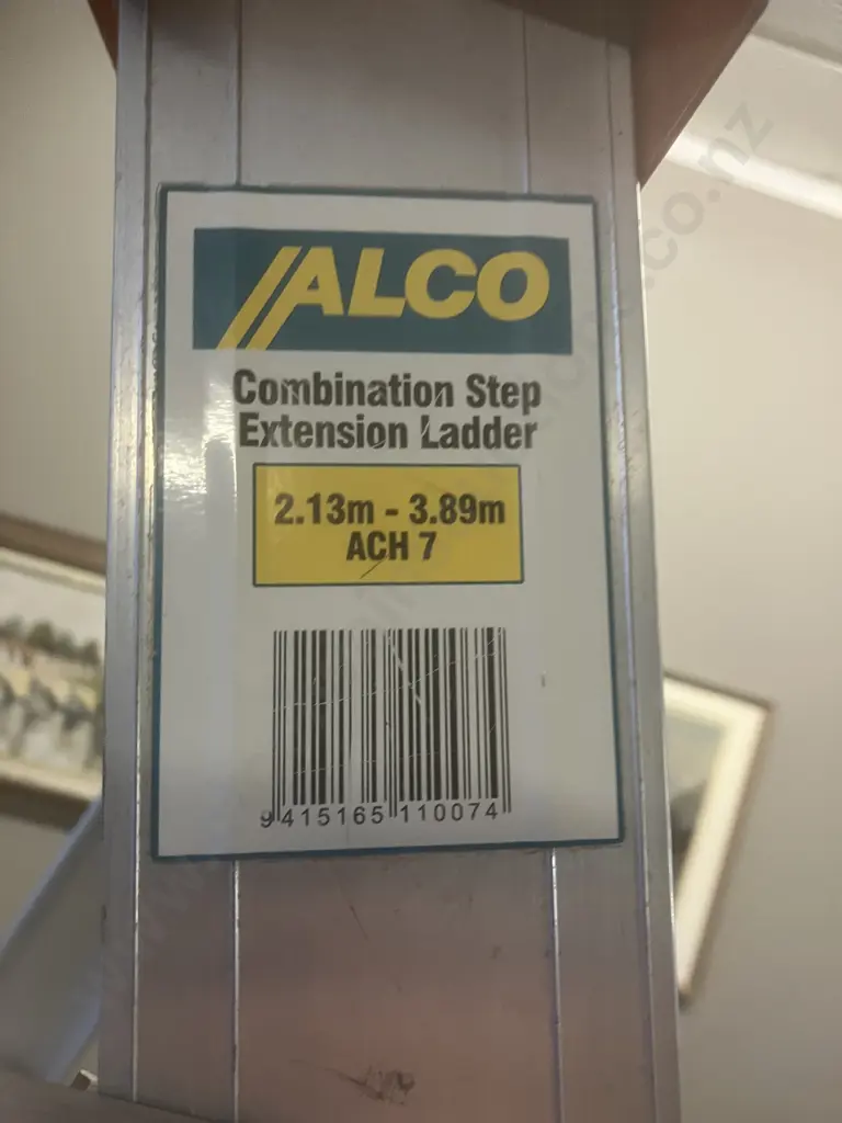 Alco Domestic Combination Step Extension Ladder 2.13-3.89m ACH7, 120Kg Image 1++