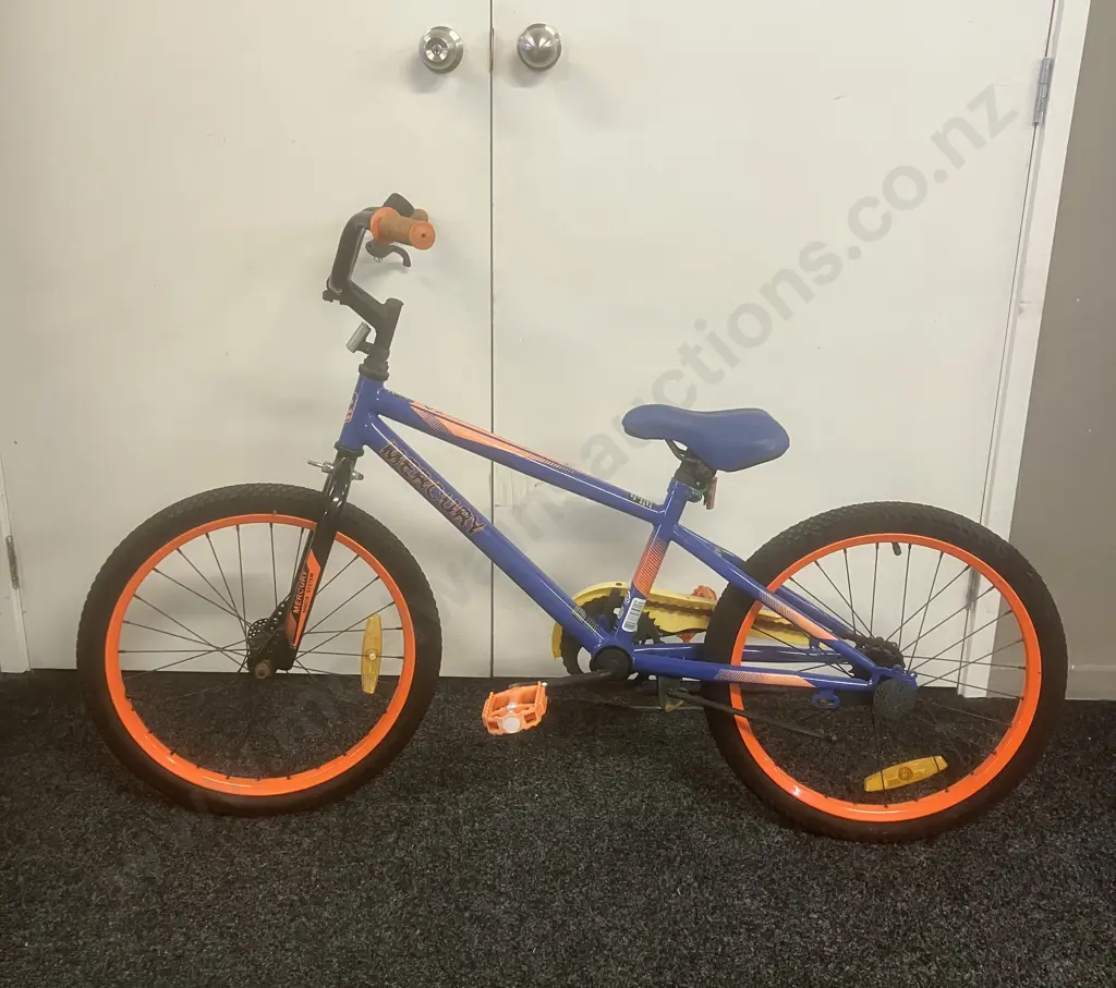 Blue & Orange Mercury Geo Frame Set 50 Childs Bike Image 1++
