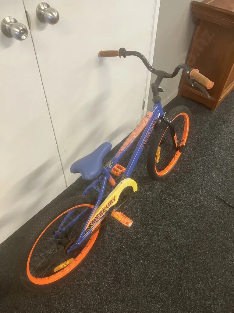 Blue & Orange Mercury Geo Frame Set 50 Childs Bike Image 1++