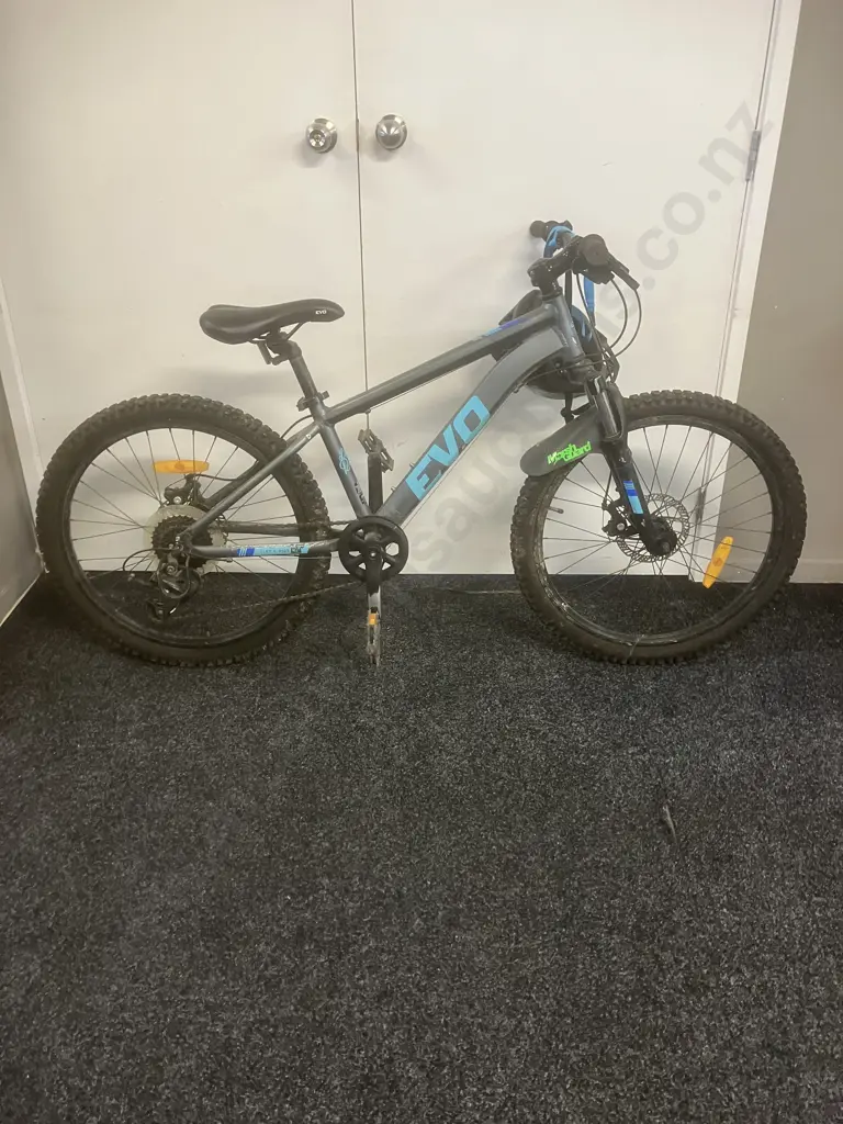 EVO Grey & Blue "Lets Ride" Bicycle Image 1++