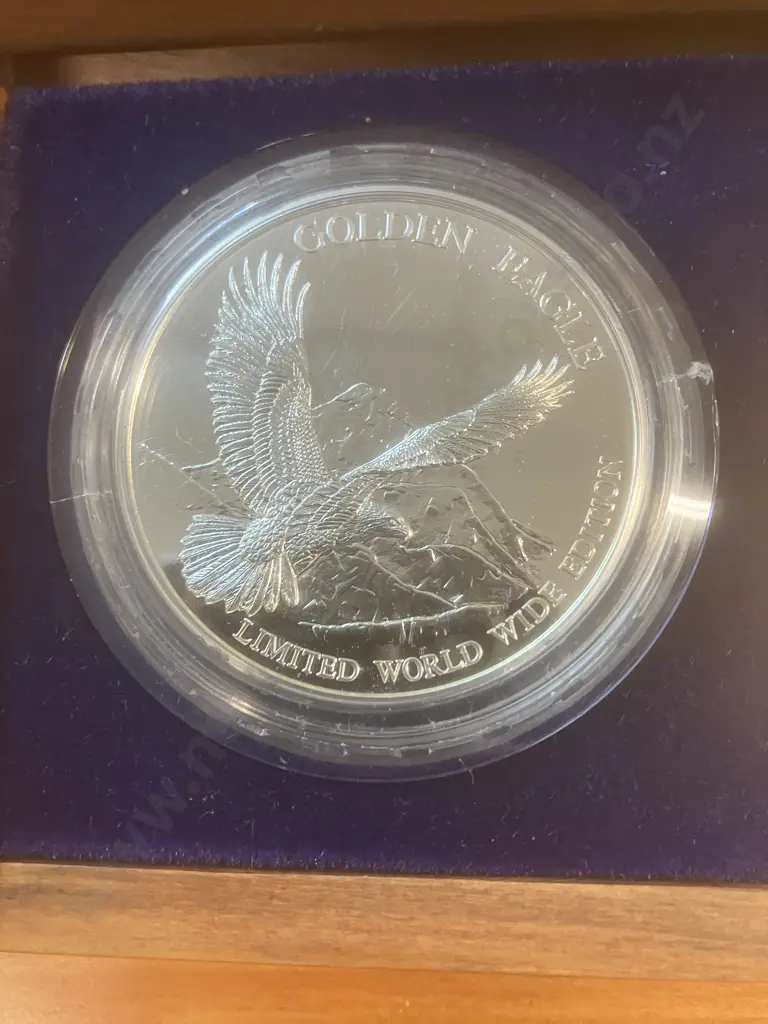 Klondike International Gold & Silver Prospector Three-Coin Set In Timber Display Case - #3347 / 5000 Image 1++