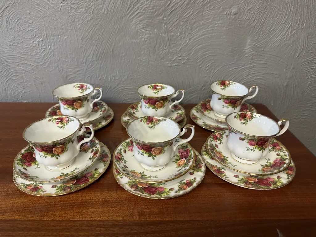 Royal Albert Old Country Roses Bone China Made In England Trios x6 Image 1++