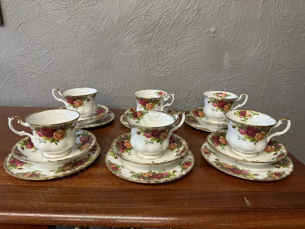 Royal Albert Old Country Roses Bone China Made In England Trios x6 Image 1++