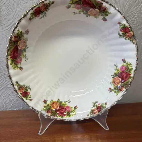 Royal Albert Old Country Roses Bone China Made In England Round Vegetable Serving Bowl Dia23.5cm.