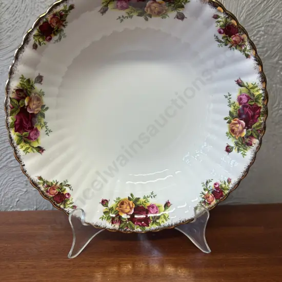 Royal Albert Old Country Roses Bone China Made In England Round Vegetable Serving Bowl Dia23.5cm.
