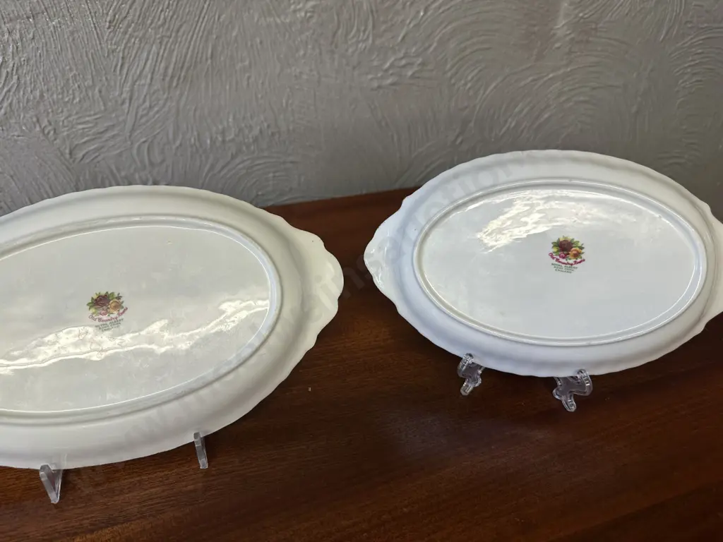 Royal Albert Old Country Roses Bone China Made In England Oval Dishes x2  Image 1++