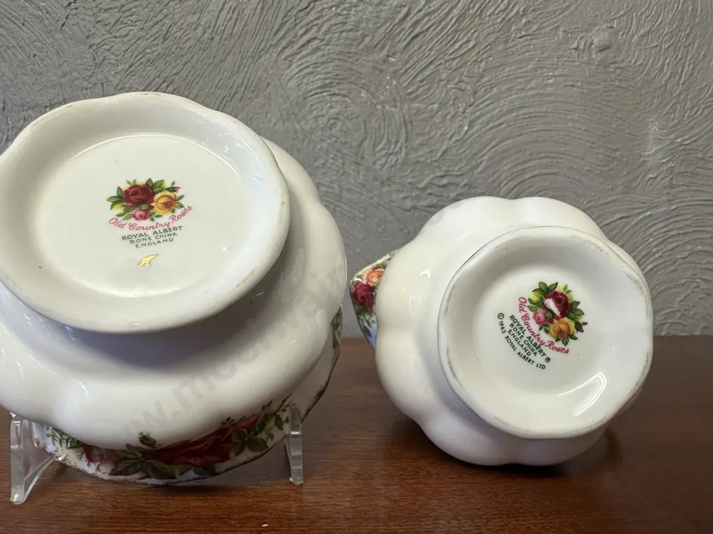Royal Albert Old Country Roses Bone China Made In England Creamer & Sugar Bowl Image 1++