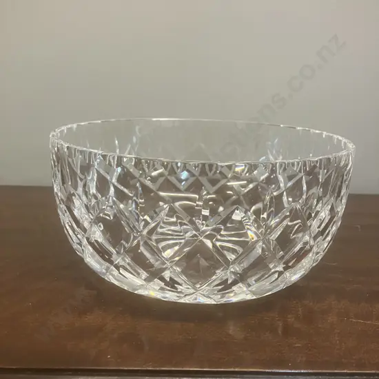 Webb Corbett Crystal Bowl. 8.5 x 17.5cm