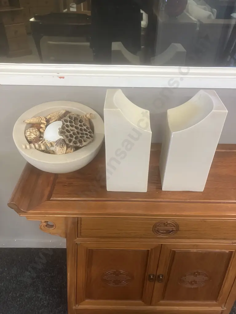 Austin Garden Sculpture - Cold Cut Outdoor Sculpture "Contemporary Planter" (Split Base H36.5cm) Image 1++