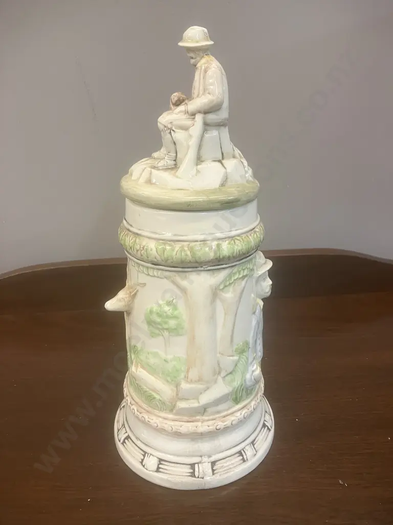 Vintage Ceramic Lidded German 3D Stein. H33cm Image 1++
