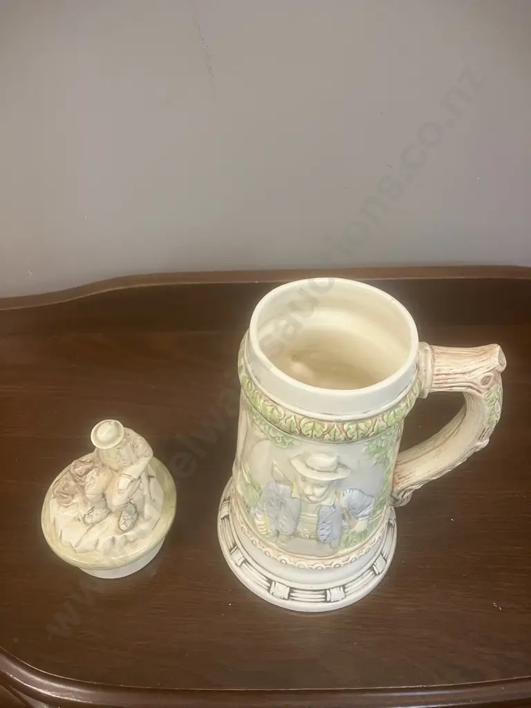 Vintage Ceramic Lidded German 3D Stein. H33cm Image 1++