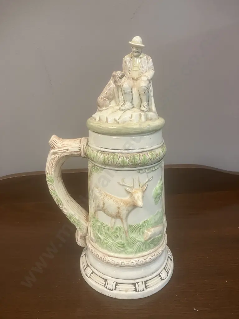 Vintage Ceramic Lidded German 3D Stein. H33cm Image 1++