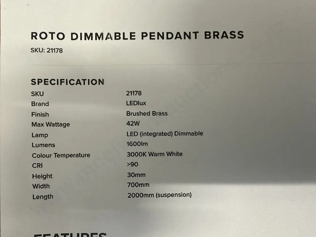 Stunning Roto Dimmable Pendant Light Fitting Image 1++