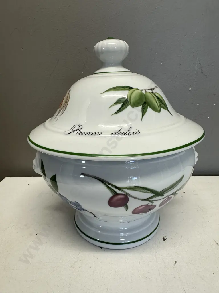 Apilco "Elysian Garden" Porcelain Soup Tureen Image 1++