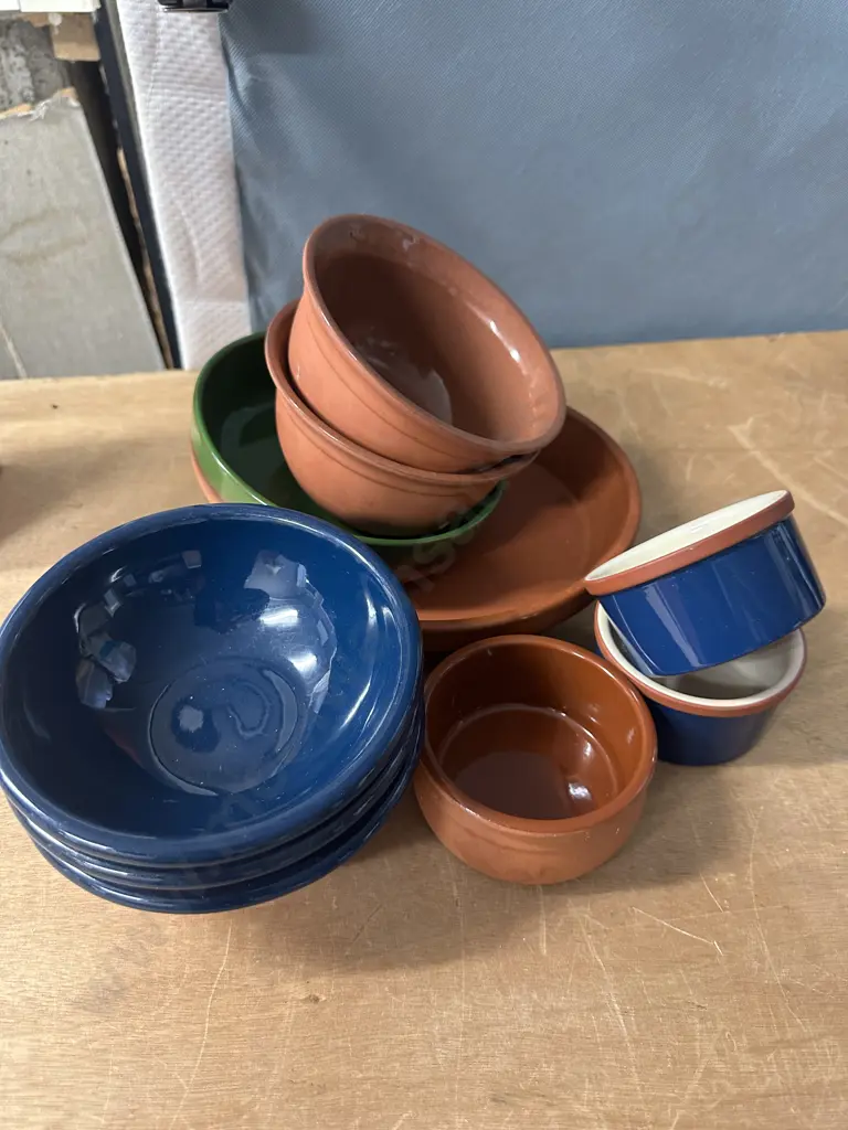 Selection Of Pottery Bowls, Ramekins Etc Image 1++