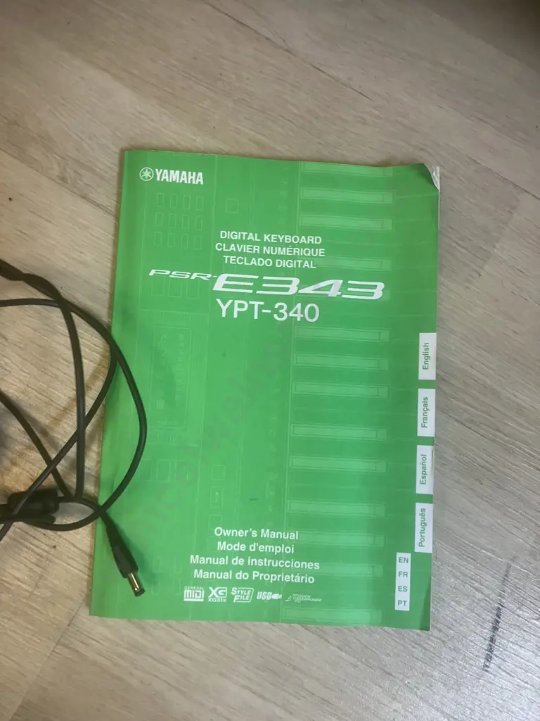 Yamaha PSR-E343 Digital Keyboard - 61 Note Touch Sensitive, With Manual & Stand Image 1++