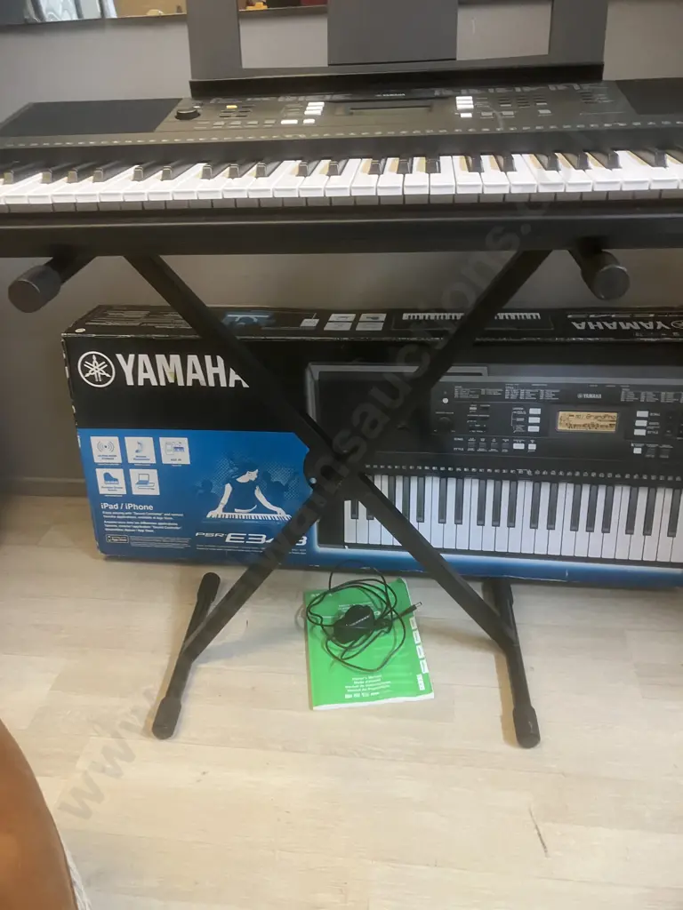 Yamaha PSR-E343 Digital Keyboard - 61 Note Touch Sensitive, With Manual & Stand Image 1++
