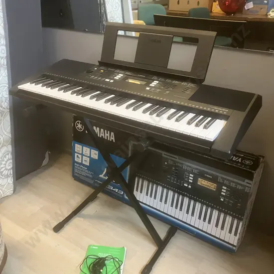 Yamaha PSR-E343 Digital Keyboard - 61 Note Touch Sensitive, With Manual & Stand