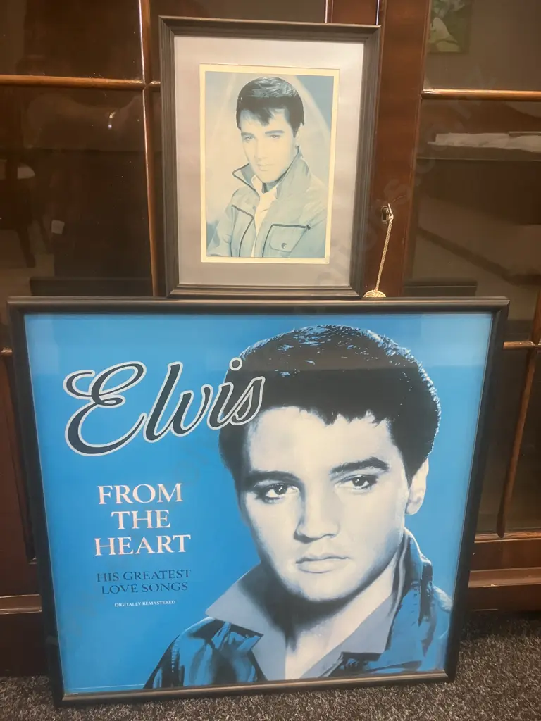 Vintage Elvis Presley 'From The Heart' LP Cover Framed Print & Smaller Framed Print of Elvis Image 1++