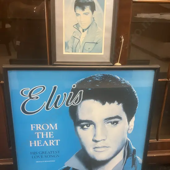Vintage Elvis Presley 'From The Heart' LP Cover Framed Print & Smaller Framed Print of Elvis