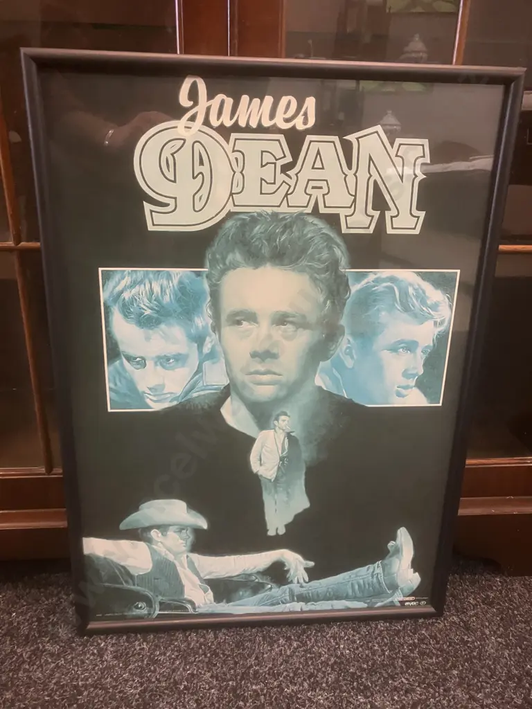 James Dean Framed Vintage Collage Poster, 62 x 44cm Image 1++
