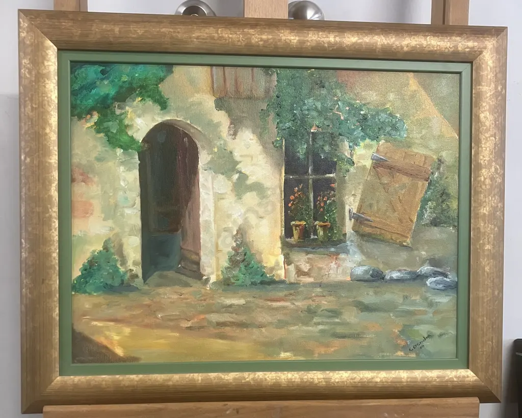 Kerry Brandon 04 Original Artwork on Board. Framed 45 x 56cm Image 1++
