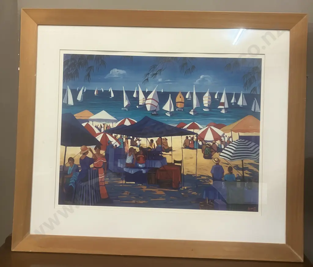 Canvas In The Wind - Tania Heben 97 Framed & Matted Art Print. 76 x 90cm Image 1++