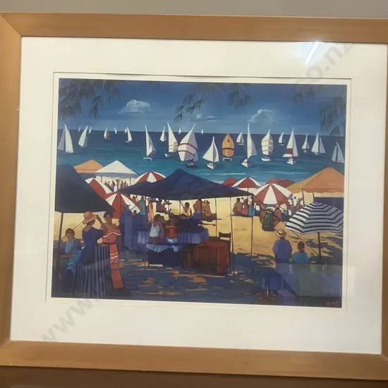 Canvas In The Wind - Tania Heben 97 Framed & Matted Art Print. 76 x 90cm