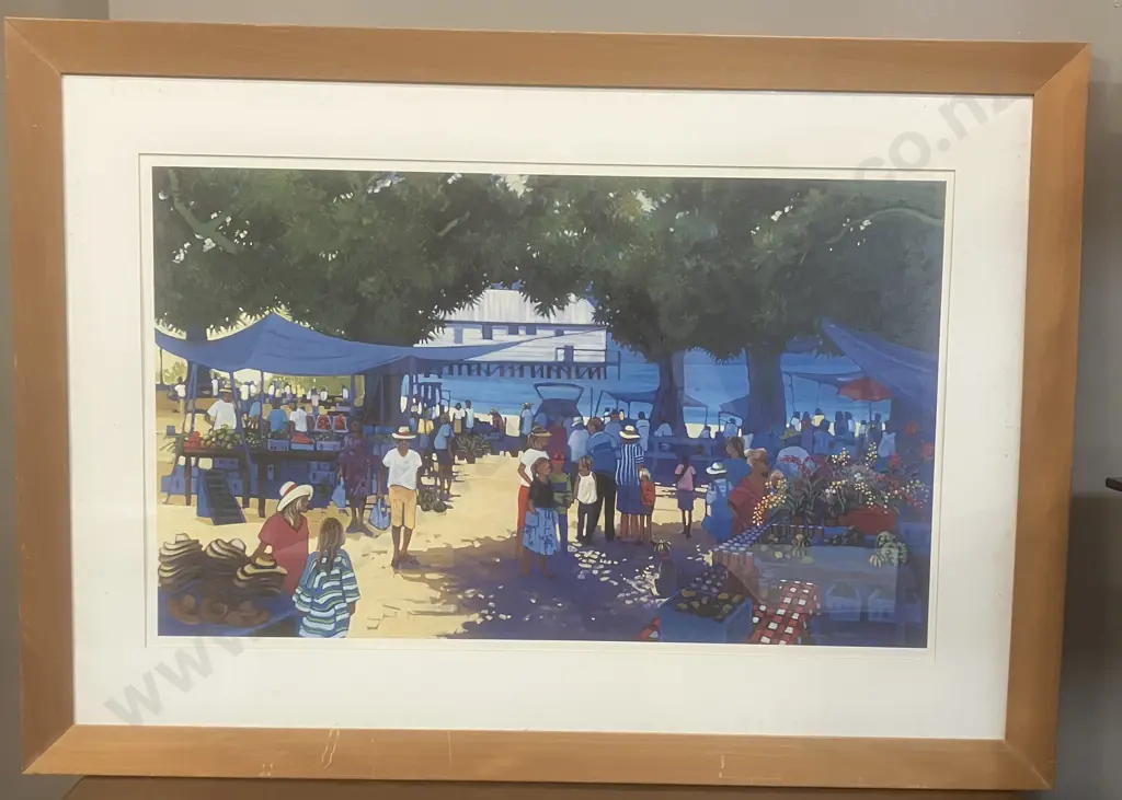 Sunday Market - Tania Heben 92 Framed & Matted Art Print. 76 x 107cm Image 1++