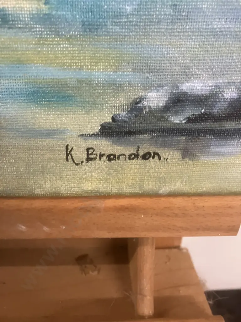 Kerry Brandon "Hanging On" Oil On Canvas, Signed Lower Right. 60 x 50cm Image 1++