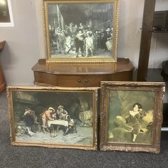 Framed Classical Paintings Prints x 3